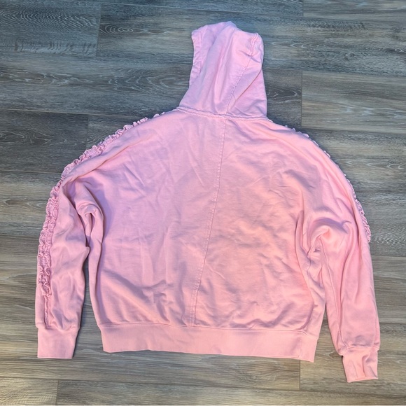 Free People XOXO Hoodie Sweatshirt Top in Pink - Picture 4 of 5